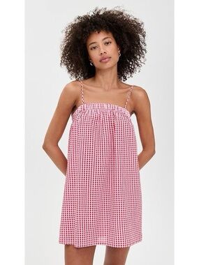 Le Bop Red & White Gingham Mini Dress sz M Shopbop